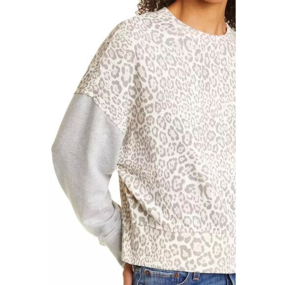 RAILS NWT ALICE COTTON BLEND MIXED GREY CHEETAH SWEATSHIRT. SIZE S - Picture 6 of 11